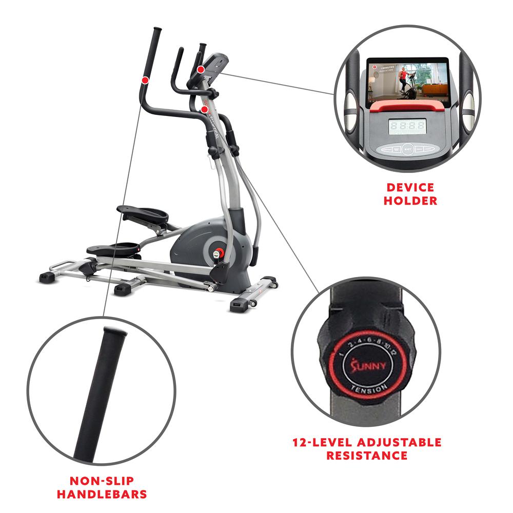 Sunny Health & Fitness Elite Interactive Series Cross Trainer Elliptical and Exclusive SunnyFit® App Enhanced Bluetooth Connectivity – SF-E320048. Picture 5