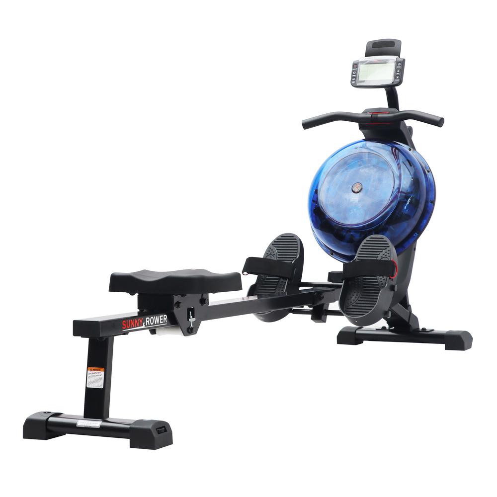 Sunny Health & Fitness Hydro + Dual Resistance Smart Magnetic Water Rowing Machine in Blue - SF-RW522017BLU. Picture 11