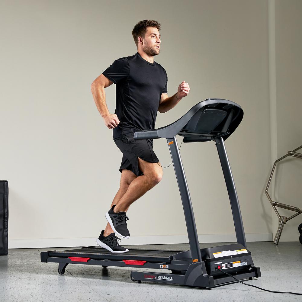 Sunny Health & Fitness Premium Folding Auto-Incline Smart Treadmill with Exclusive SunnyFit® App Enhanced Bluetooth Connectivity. Picture 4