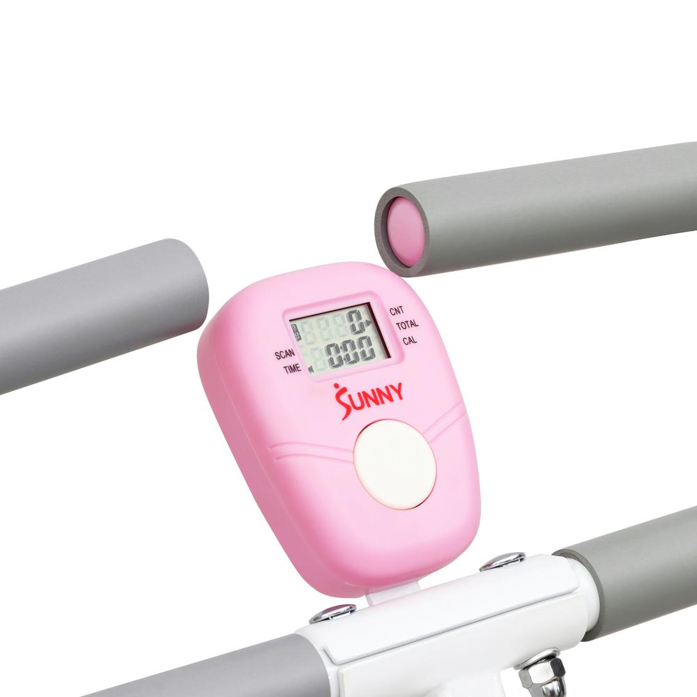 Sunny Health & Fitness Upright Row-N-Ride® Exerciser in Pink – P2100. Picture 14