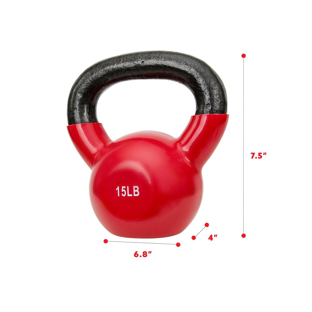 Vinyl Coated Kettle Bell - 15Lbs. Picture 2
