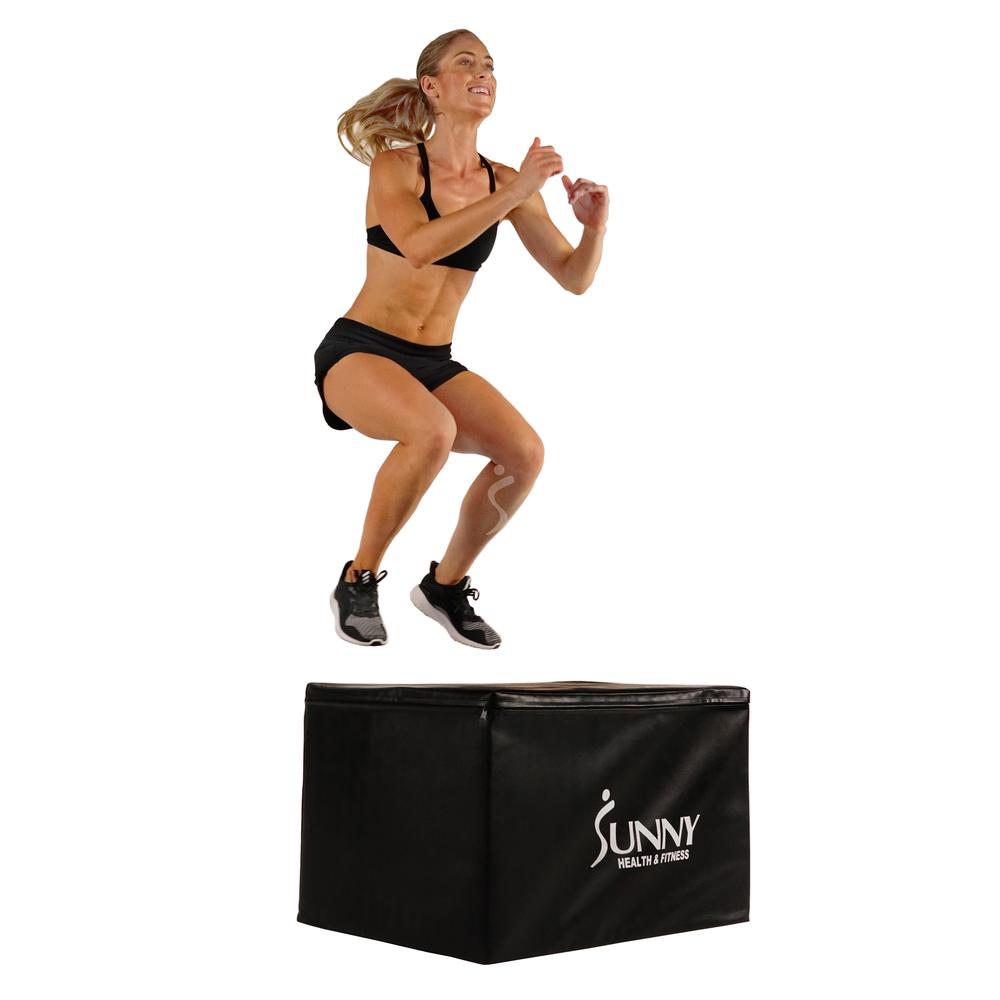 Foam Plyo Box, 440lb Weight Capacity with 3 in 1 Height Adjustment - 30"/24"/20" for Plyometric Training and Conditioning. Picture 5