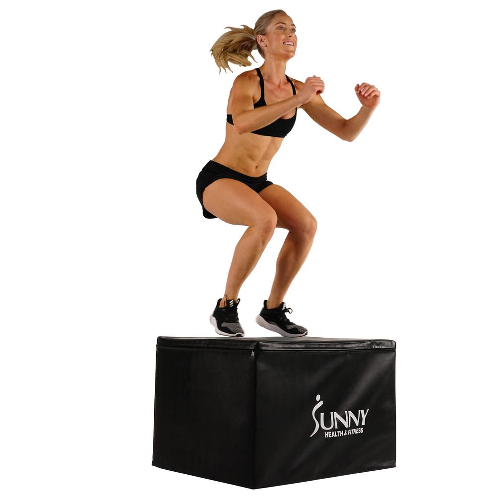 Foam Plyo Box, 440lb Weight Capacity with 3 in 1 Height Adjustment - 30"/24"/20" for Plyometric Training and Conditioning. Picture 6