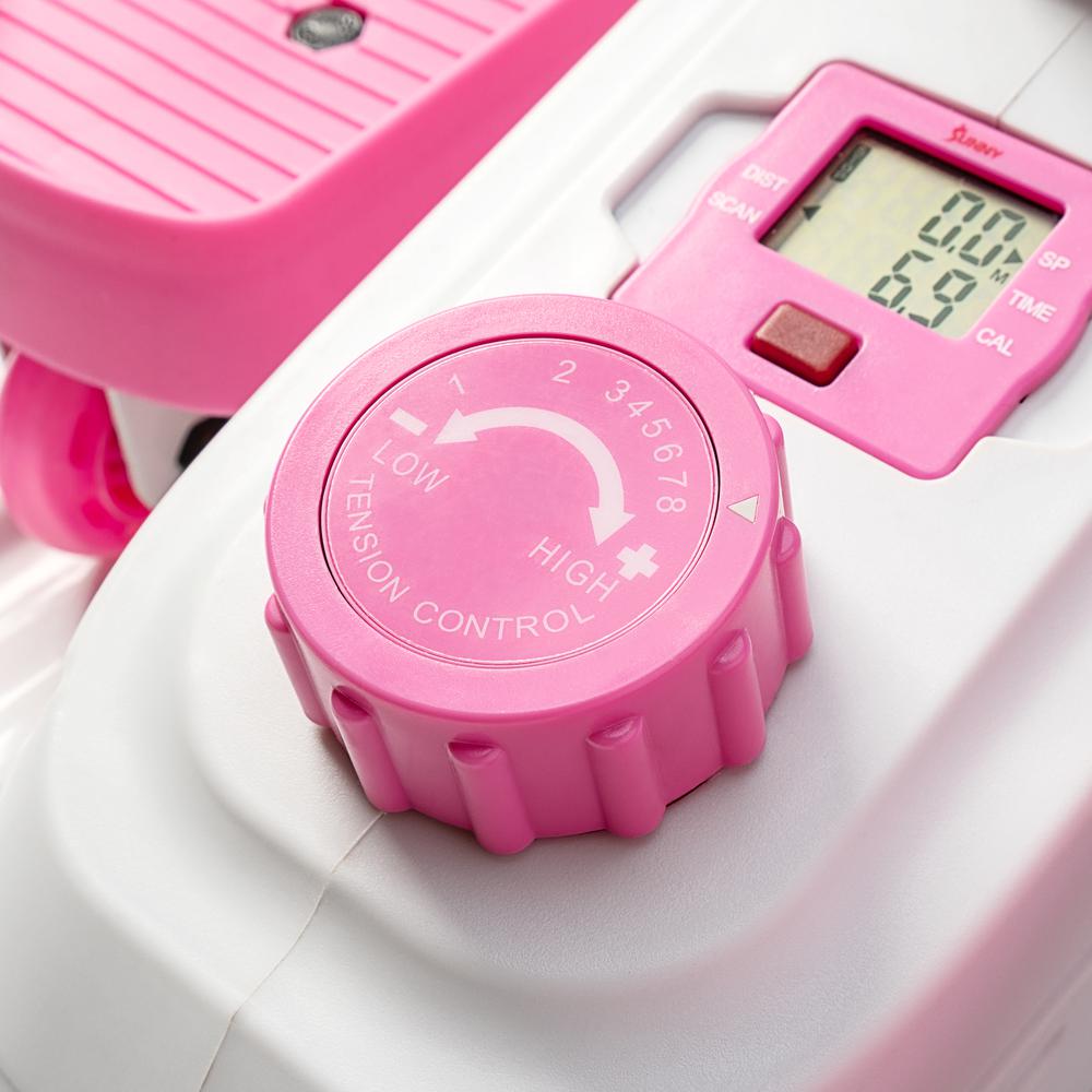 Sunny Health & Fitness Pink Under Desk Elliptical Machine - P2030. Picture 7