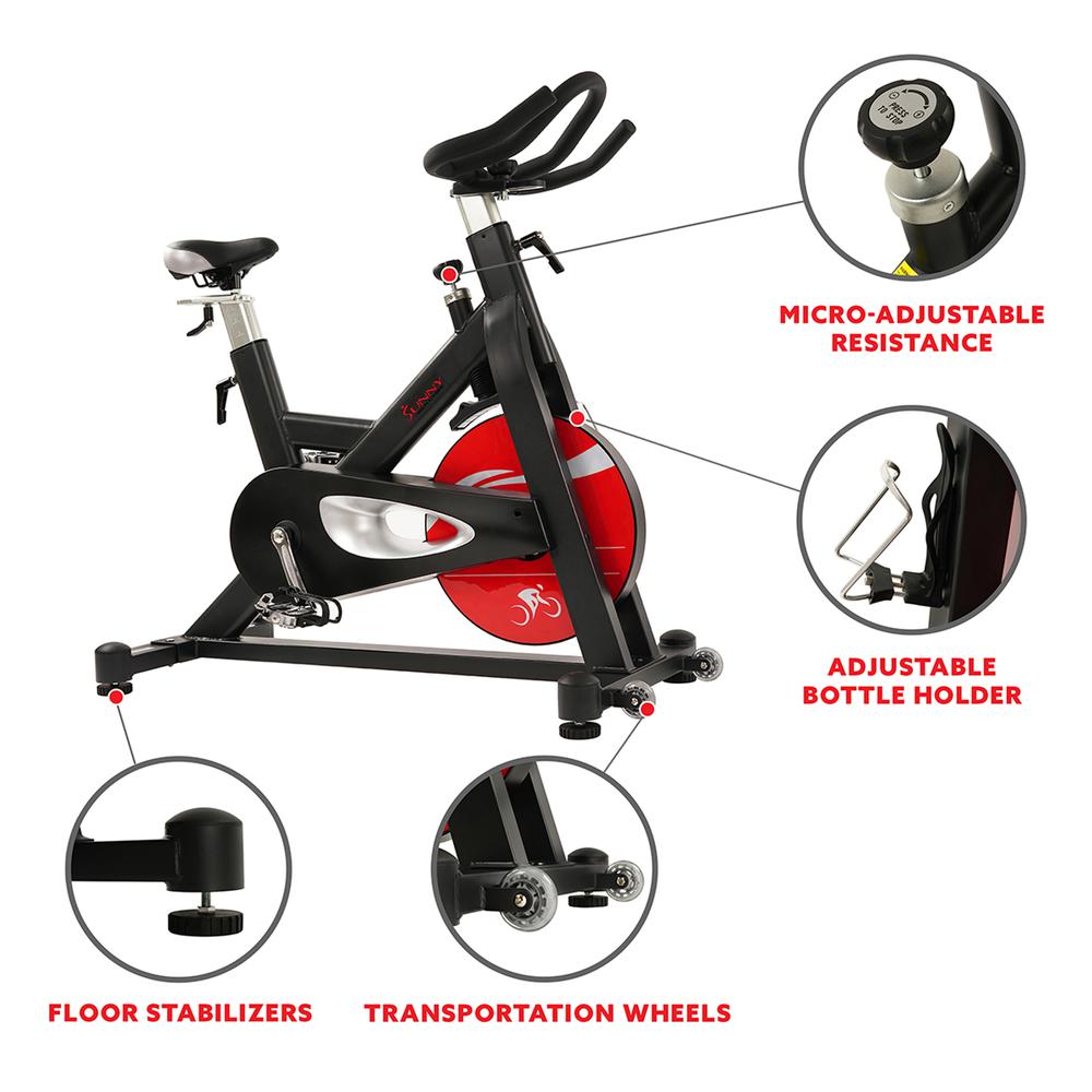 Sunny Health & Fitness Evolution Pro Magnetic Belt Drive Indoor Cycling Bike - SF-B1714. Picture 4