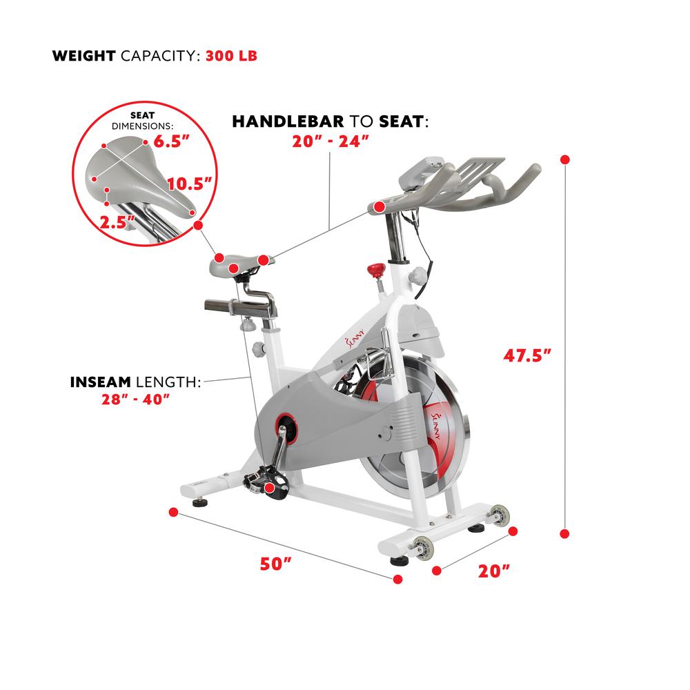 Sunny Health & Fitness Magnetic Belt Drive Premium Indoor Cycling Bike - SF-B1876. Picture 6