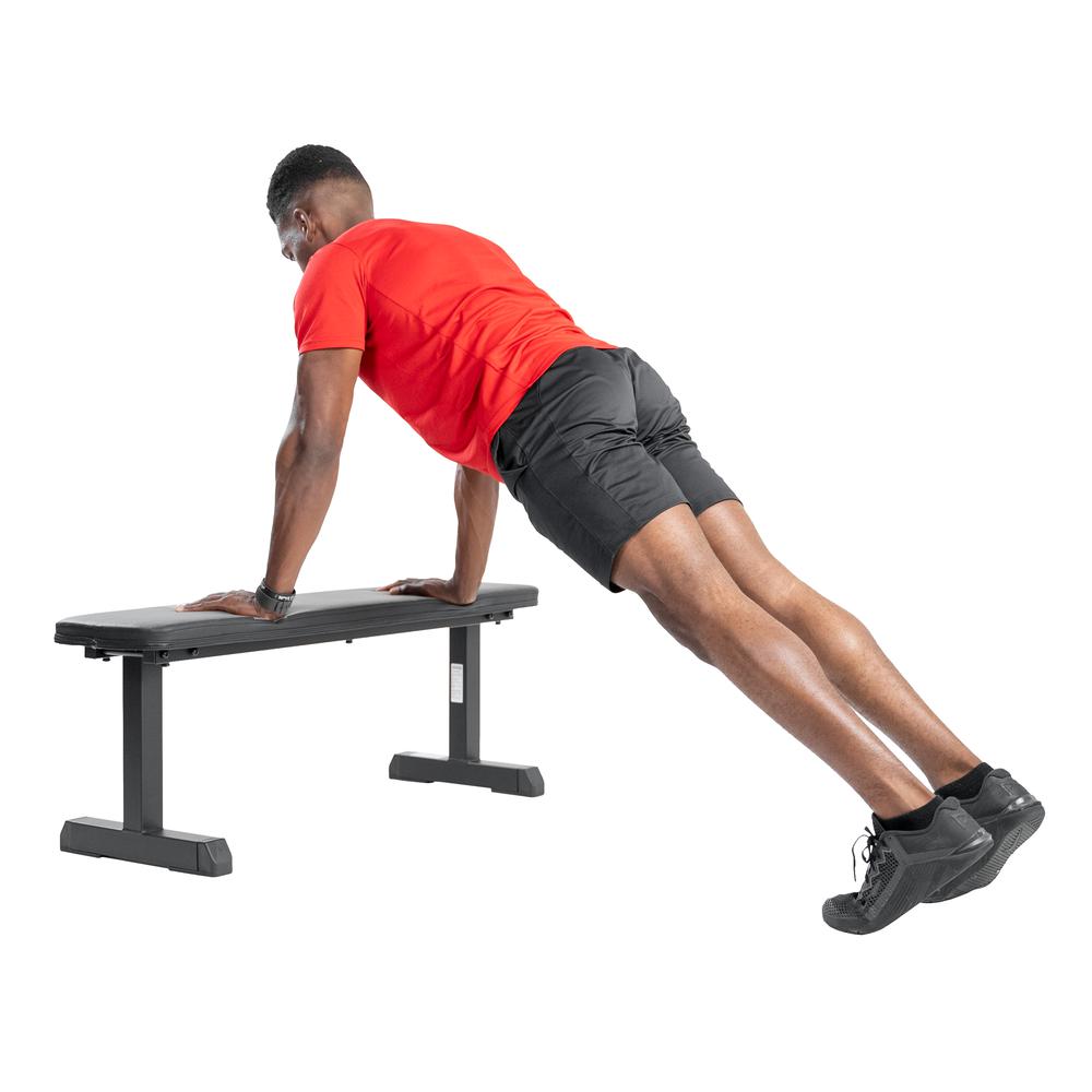 Sunny Health & Fitness Flat Weight Bench for Workout, Exercise and Home Gyms with 800 lb Weight Capacity - SF-BH620037. Picture 8