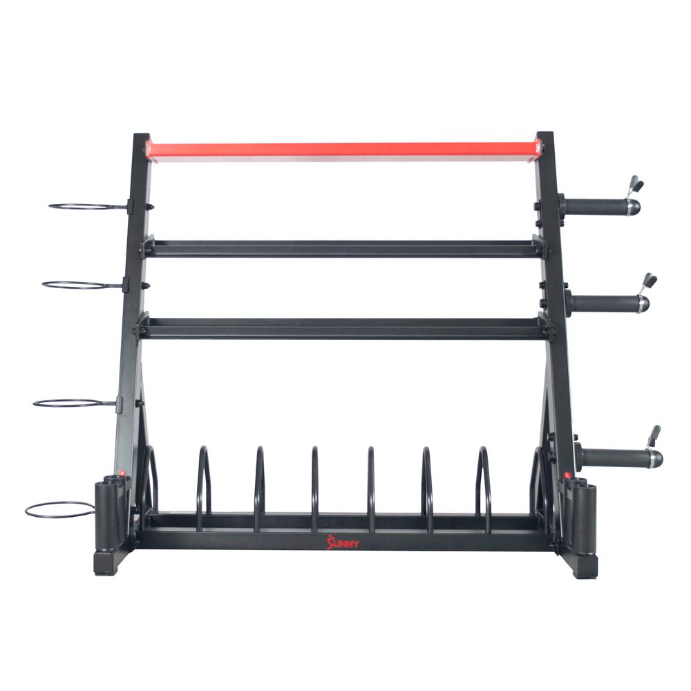 Sunny Health & Fitness All-In-One Weights Storage Rack Stand. Picture 7