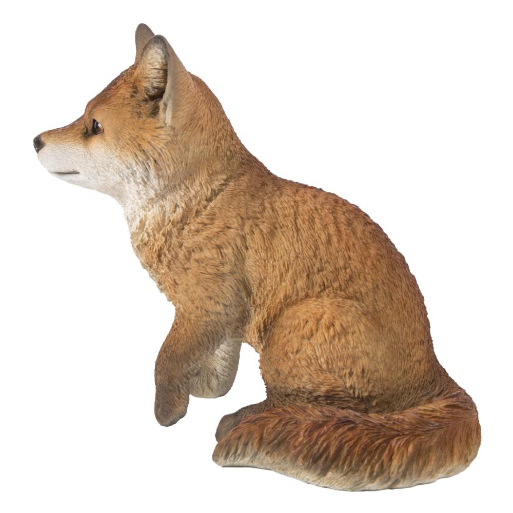 FOX PUP SITTING STATUE