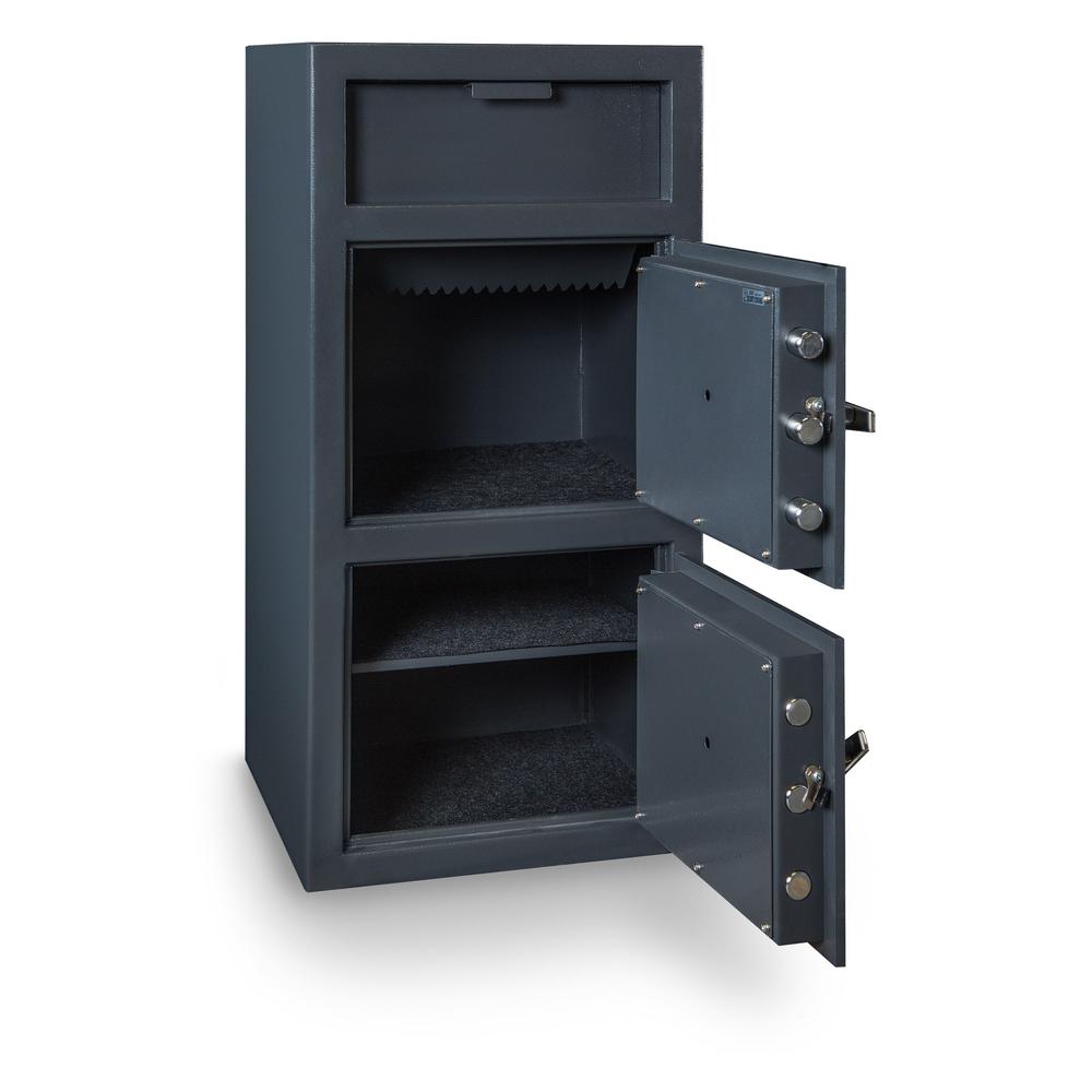 Depository Safe with inner locking department Gray. Picture 45