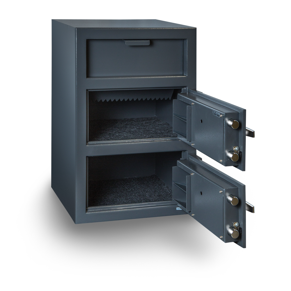 Depository Safe with inner locking department Gray. Picture 44