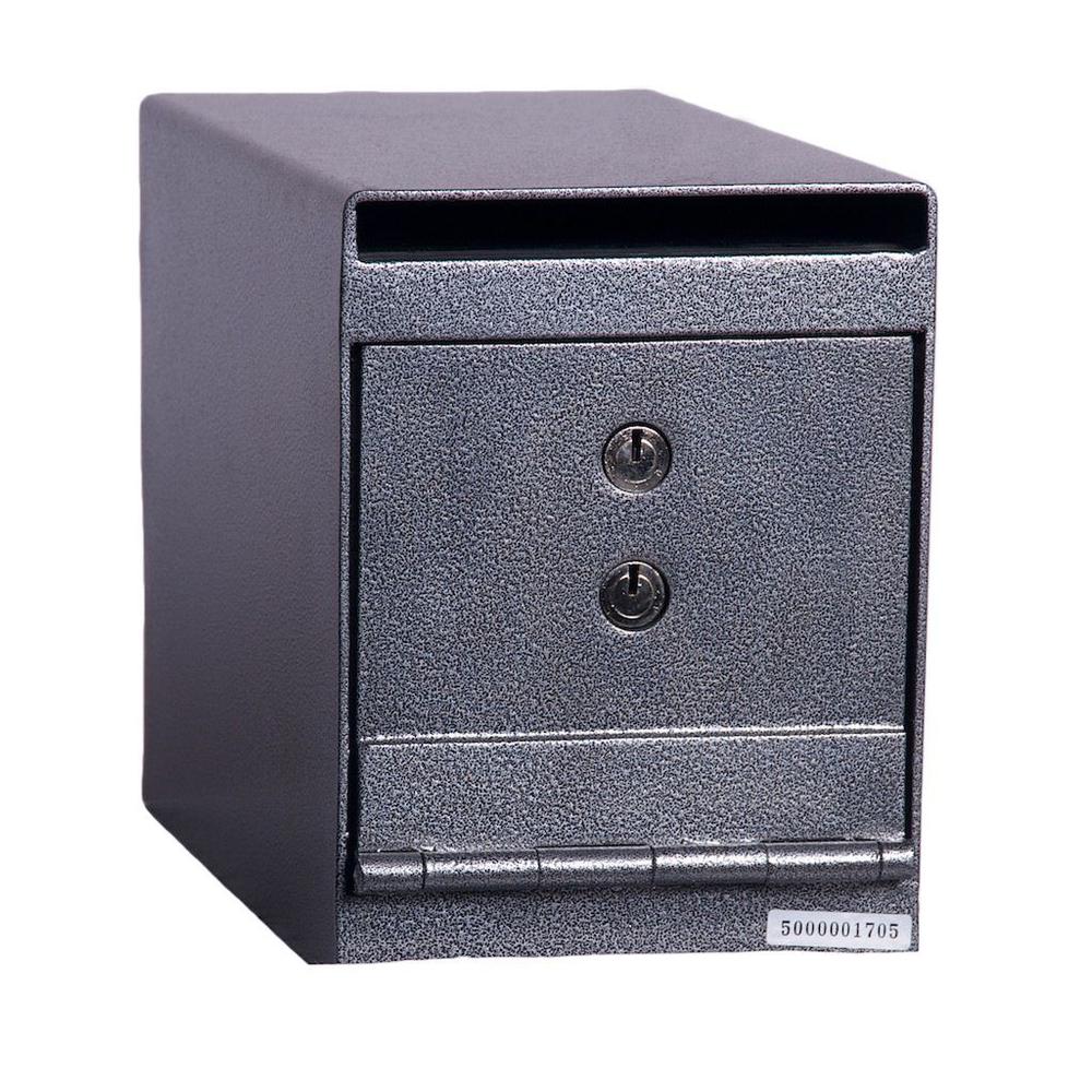 Double Door Depository Safe Gray. Picture 3