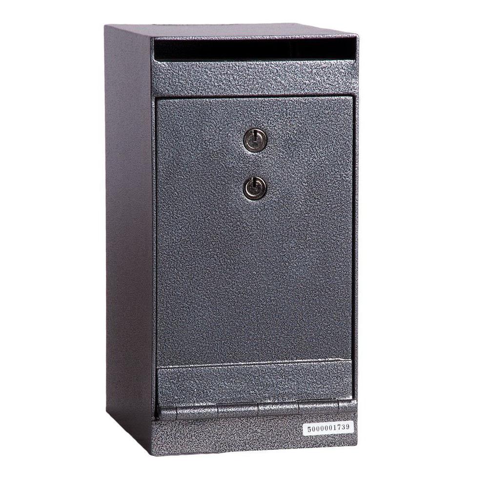 Double Door Depository Safe Gray. Picture 2