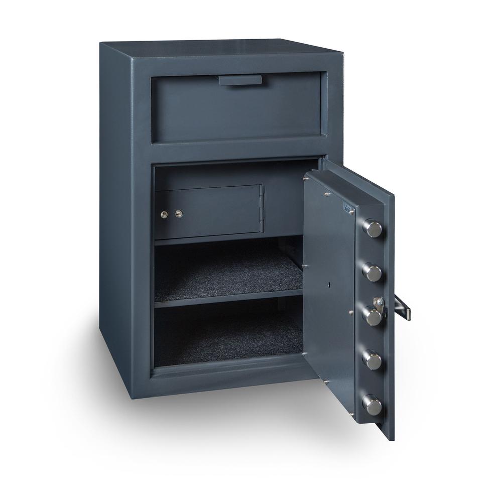 Depository Safe with inner locking department Gray. Picture 48
