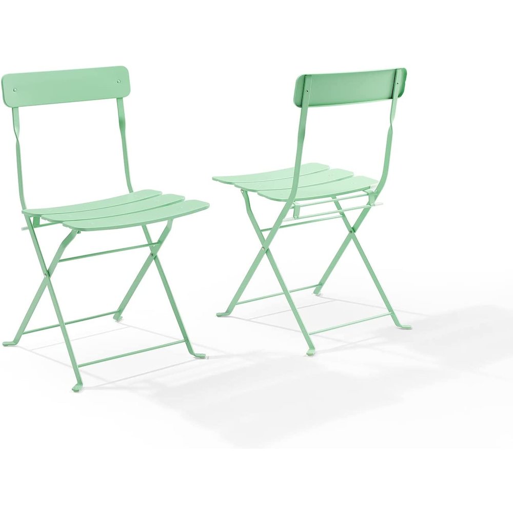 Karlee 3Pc Indoor/Outdoor Metal Bistro Set Mint - Bistro Table & 2 Chairs. Picture 2