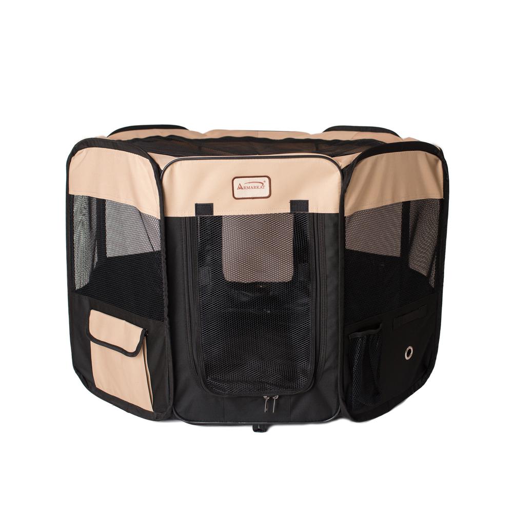 Armarkat Model PP003BGE-M Portable Pet Playpen in Black and Beige Combo. Picture 6