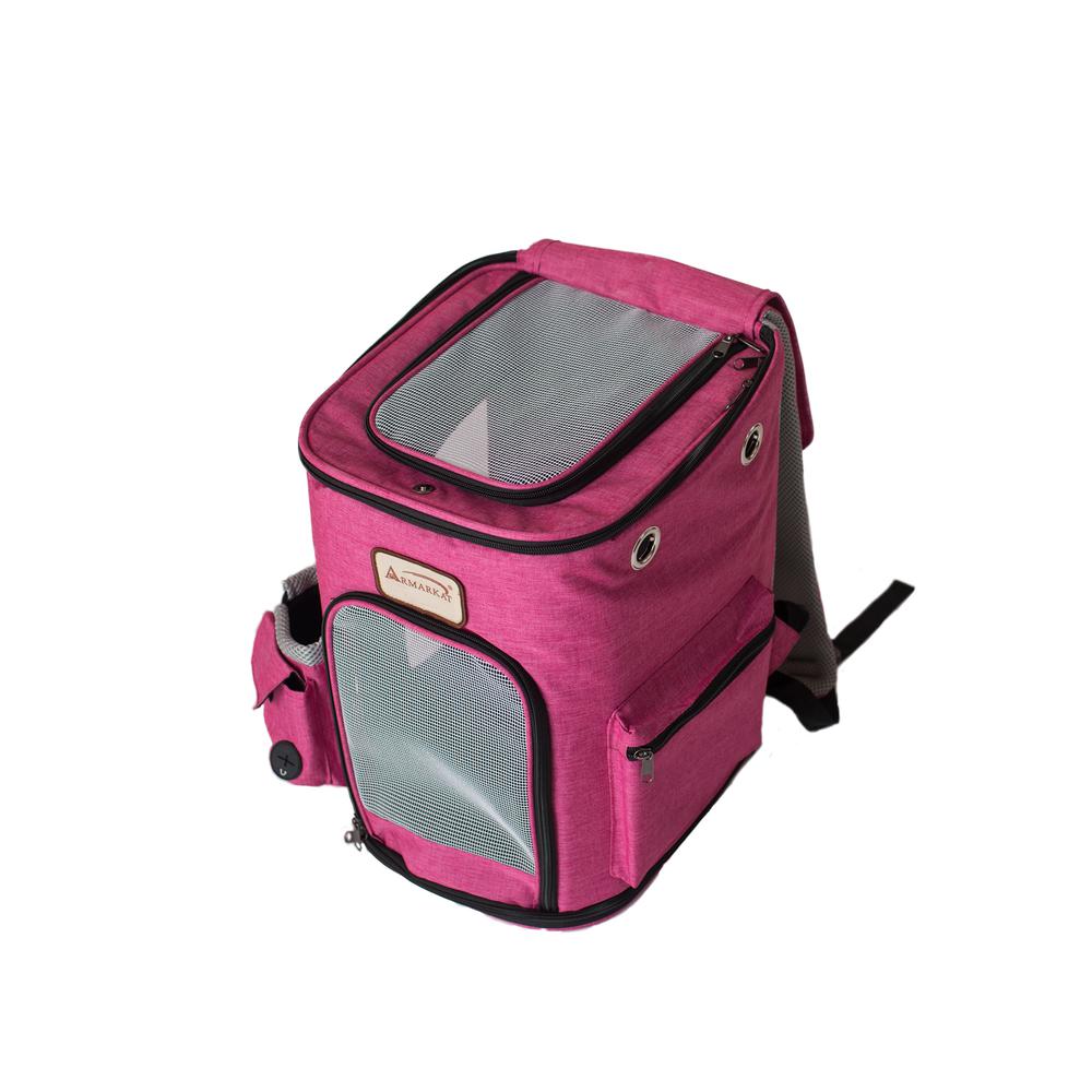 Armarkat Model PC301P Pawfect Pets Backpack Pet Carrier in Pink and Gray Combo. Picture 6