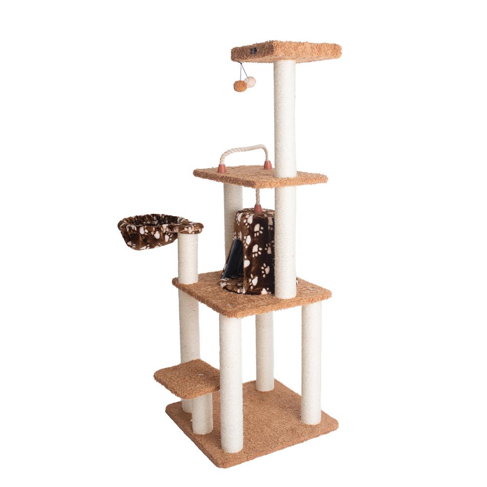 Armarkat Brown Carpet Real Wood Cat Furniture, Pressed Wood Kitty Tower, A6403. Picture 8