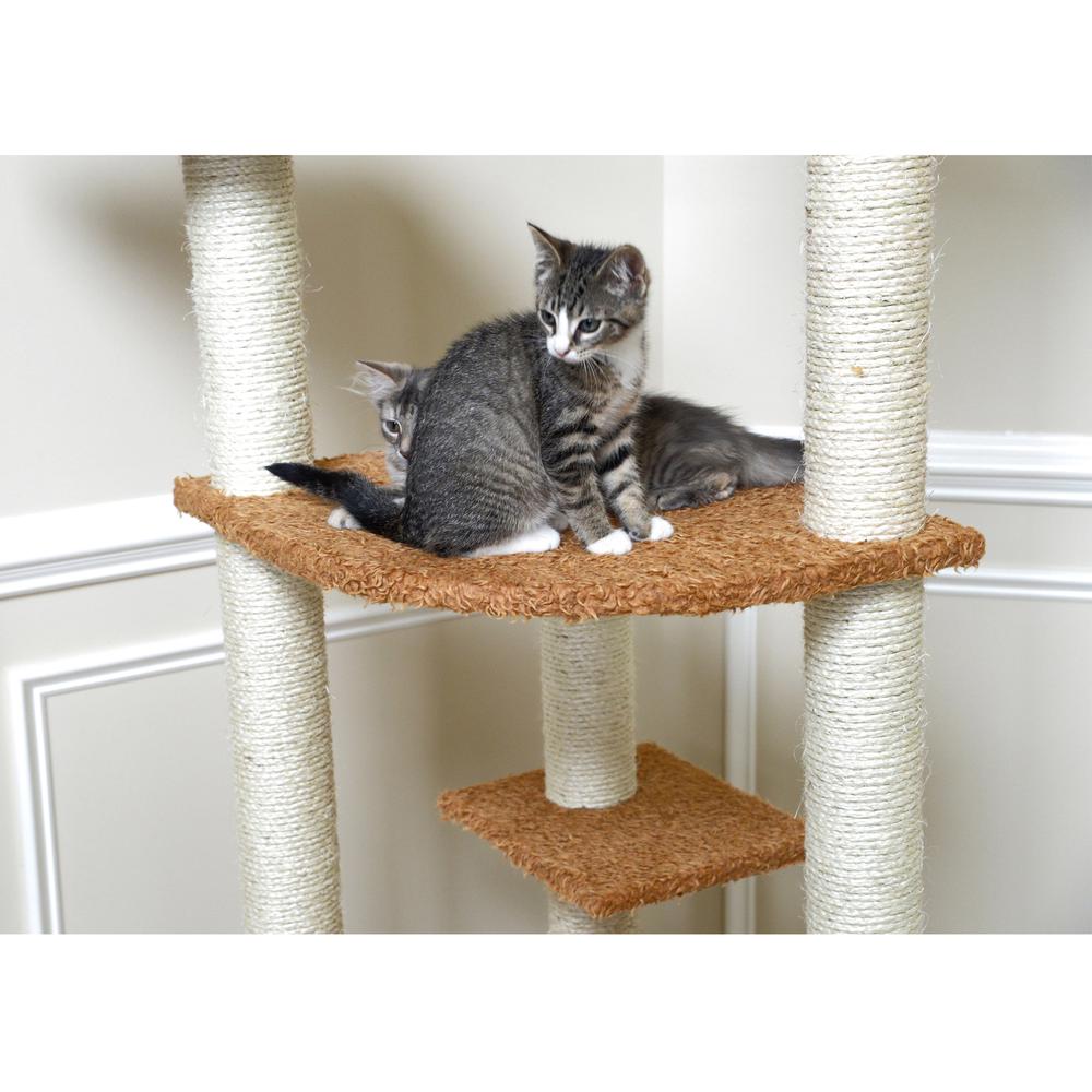 Armarkat Ultra Thick Faux Fur Real Wood Cat Scratching Furniture For Cats Play Chocolate A6402. Picture 6