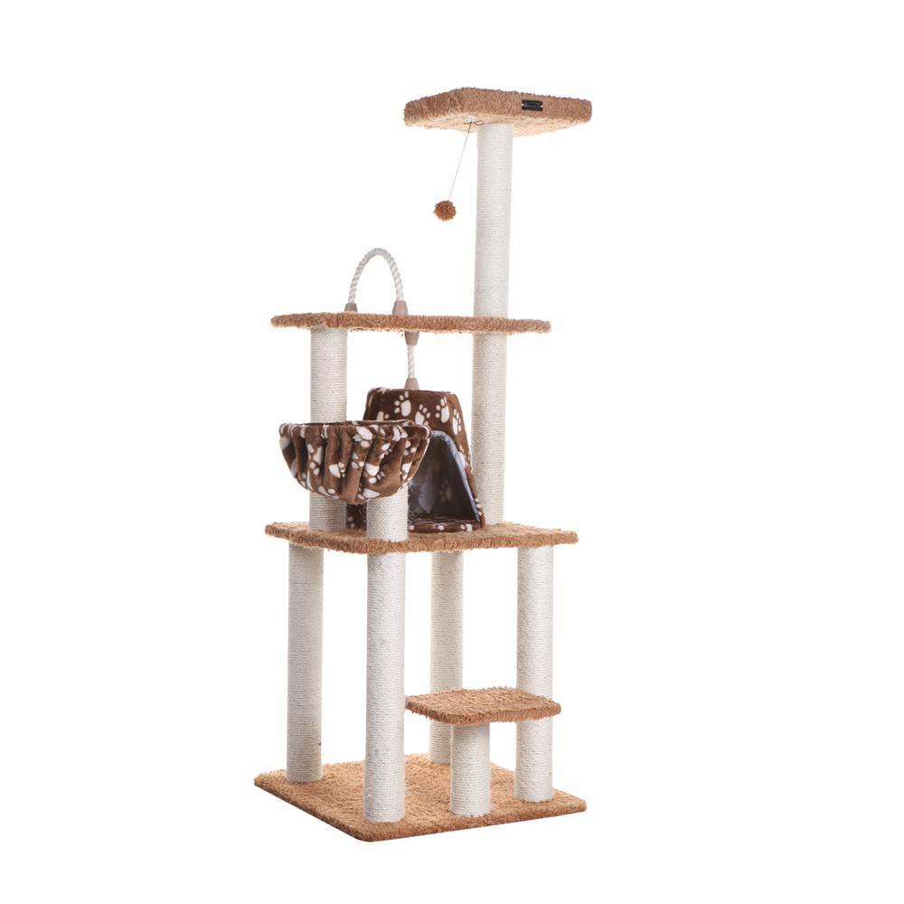 Armarkat Brown Carpet Real Wood Cat Furniture, Pressed Wood Kitty Tower, A6403. Picture 2