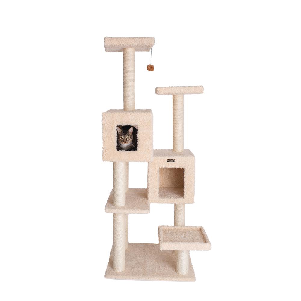 Armarkat Multi-Level Real Wood Cat Tree With Two Spacious Condos, Perches for Kittens Pets Play A6702. Picture 9