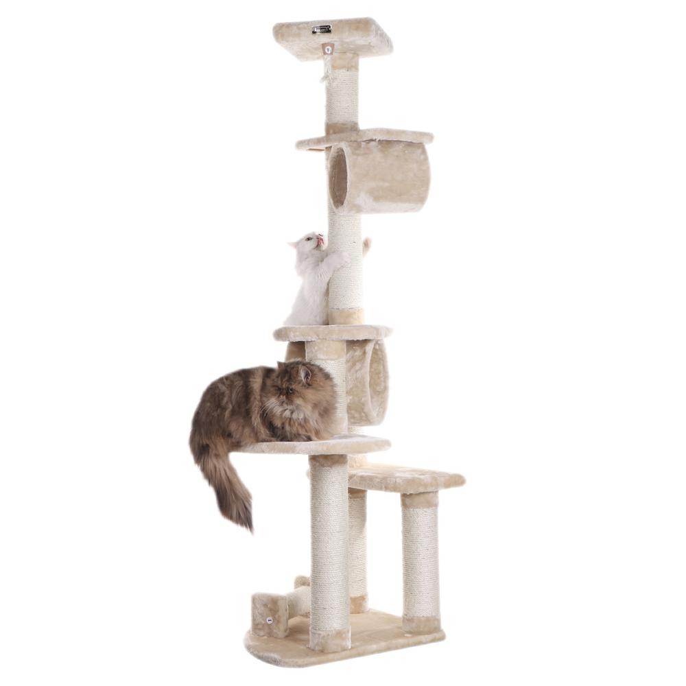 Armarkat 74 " H Press Wood Real Wood Cat Tree With Cured Sisal Posts for Scratching, A7463. Picture 10