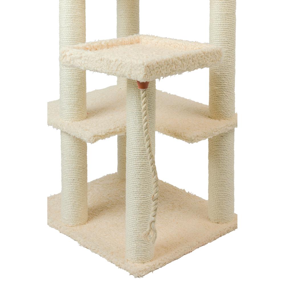 Armarkat Real Wood Cat Tower, Ultra thick Faux Fur Covered Cat Condo House A6902, Beige. Picture 9