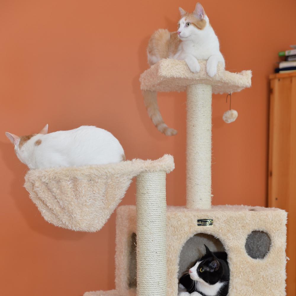 Armarkat Mult -Level Real Wood Cat Tree Hammock Bed, ClimbIng Center for Cats and Kittens A6901. Picture 6