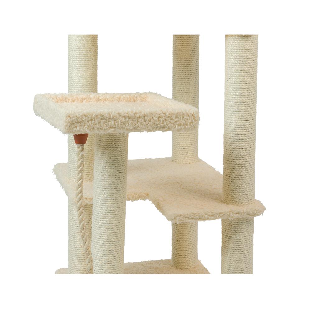 Armarkat Real Wood Cat Tower, Ultra thick Faux Fur Covered Cat Condo House A6902, Beige. Picture 8
