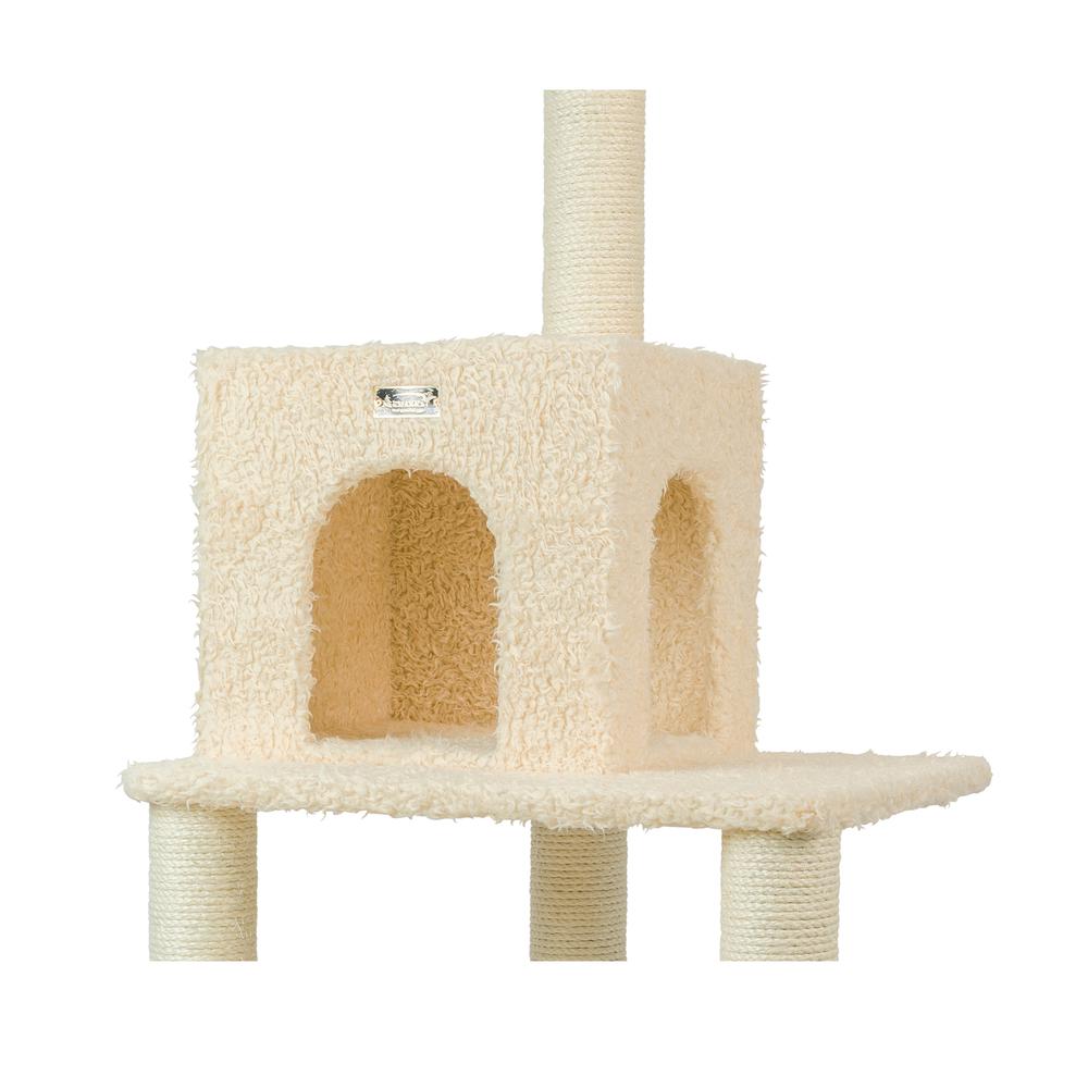 Armarkat Real Wood Cat Tower, Ultra thick Faux Fur Covered Cat Condo House A6902, Beige. Picture 6