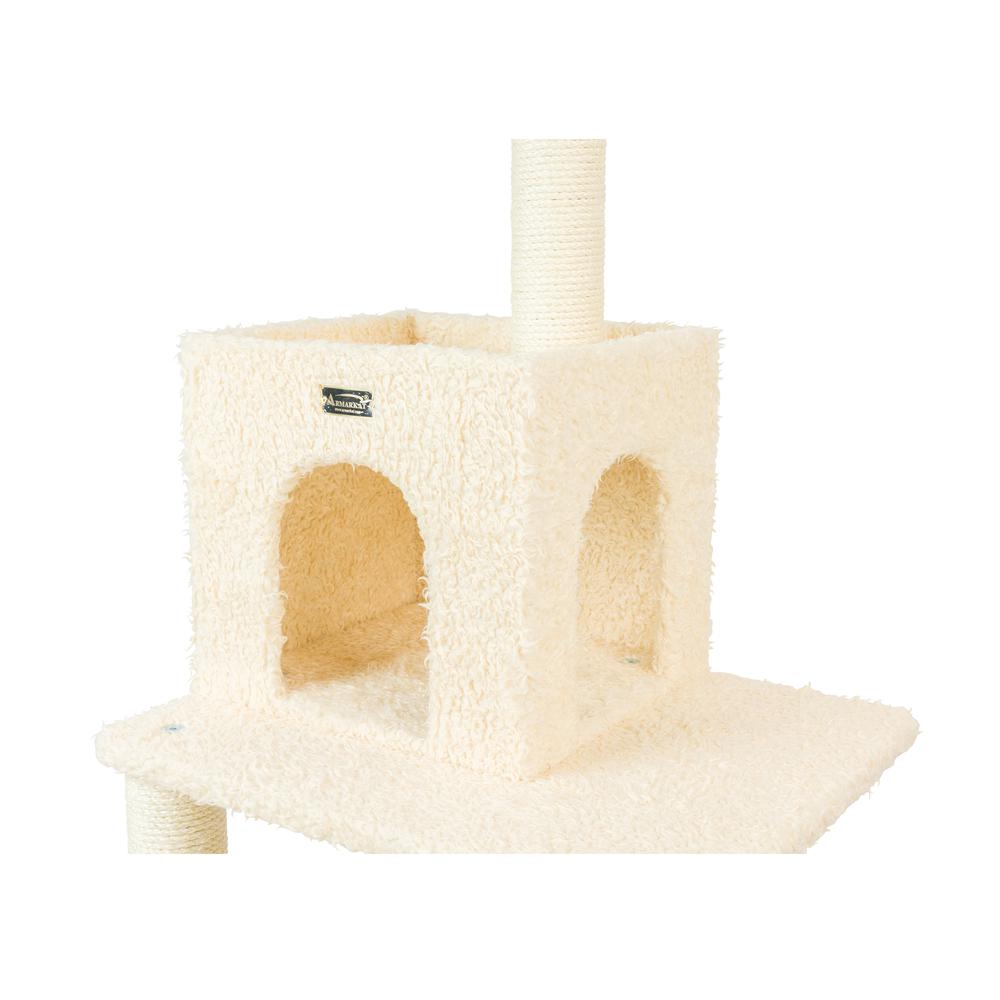 Armarkat Real Wood Cat Tower, Ultra thick Faux Fur Covered Cat Condo House A6902, Beige. Picture 7