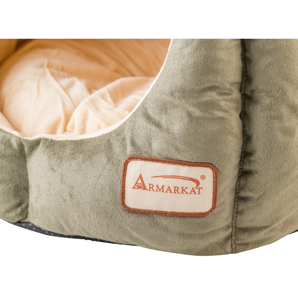 Armarkat Cat Bed Model C30HML/MH , Laurel Green and Beige. Picture 2