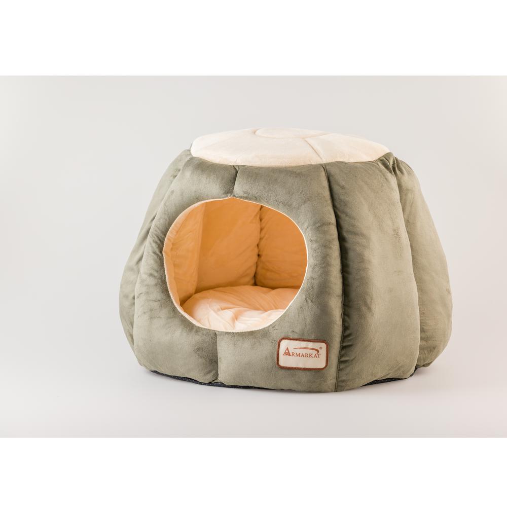 Armarkat Cat Bed Model C30HML/MH , Laurel Green and Beige. Picture 5