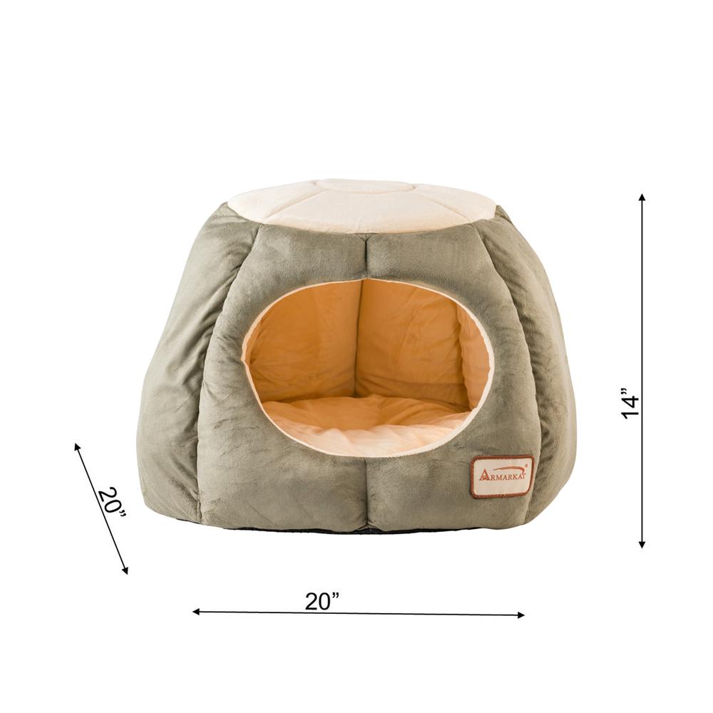 Armarkat Cat Bed Model C30HML/MH , Laurel Green and Beige. Picture 8