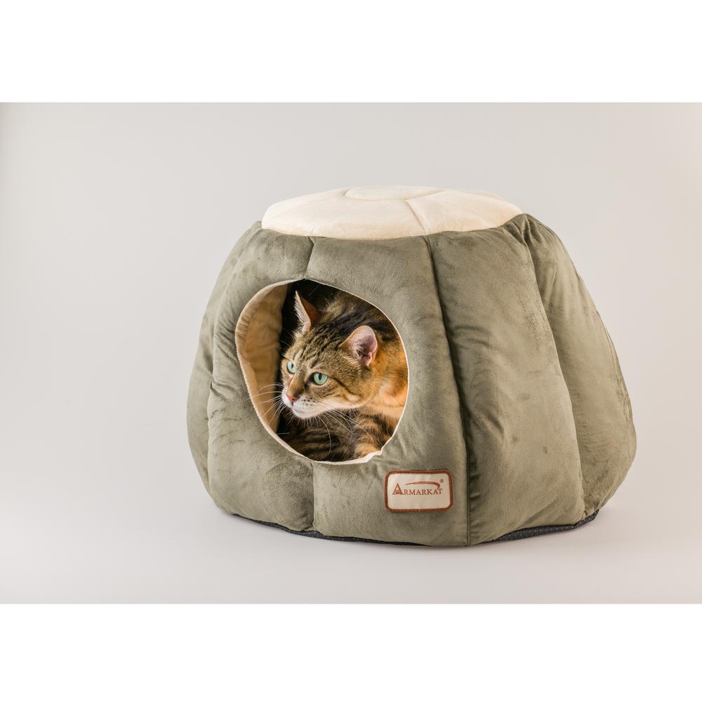 Armarkat Cat Bed Model C30HML/MH , Laurel Green and Beige. Picture 9