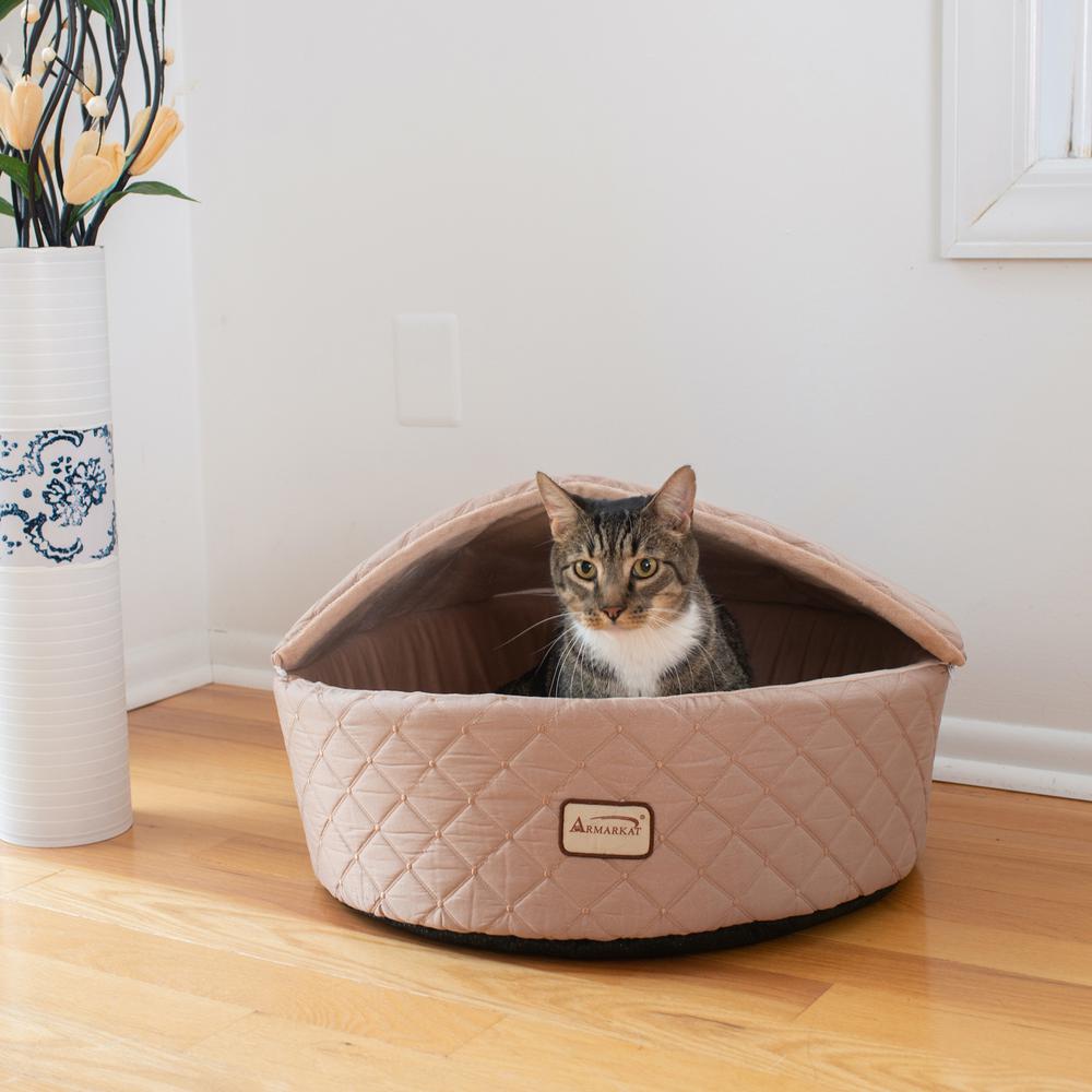 Armarkat Cat Bed Model C33HFS/FS-S, Small, Light Apricot. Picture 2