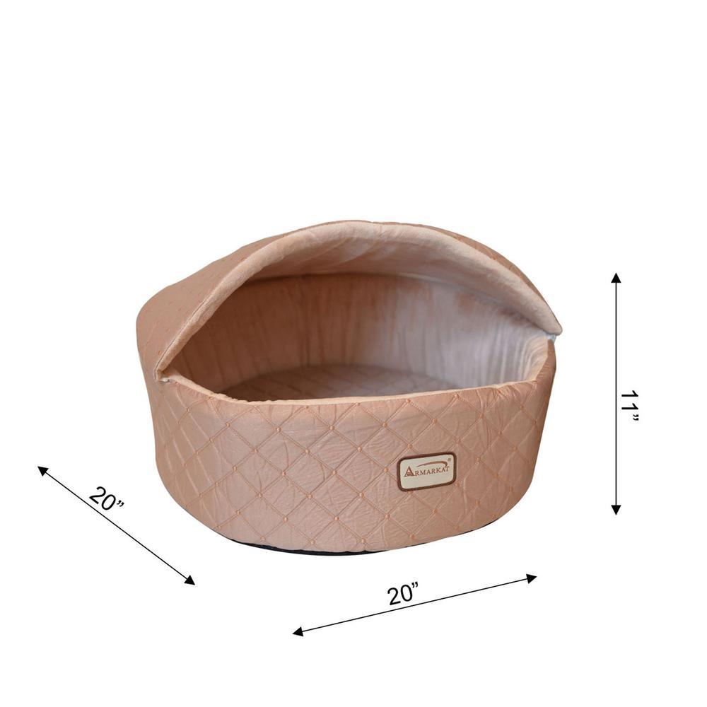Armarkat Cat Bed Model C33HFS/FS-S, Small, Light Apricot. Picture 4