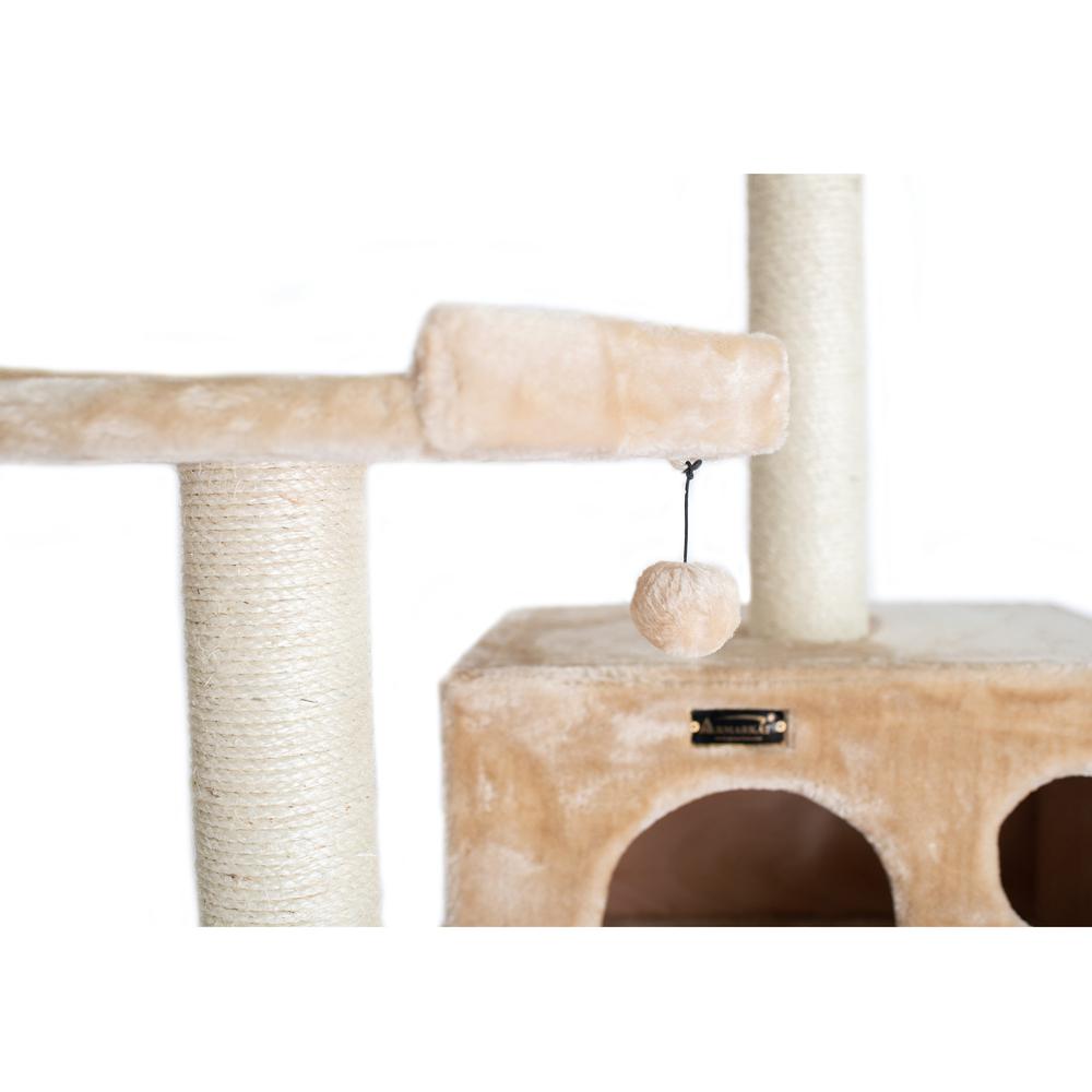 Armarkat 72" Beige Real Wood Cat Tree With Spacious Condo, SratchIng Post A7202. Picture 8