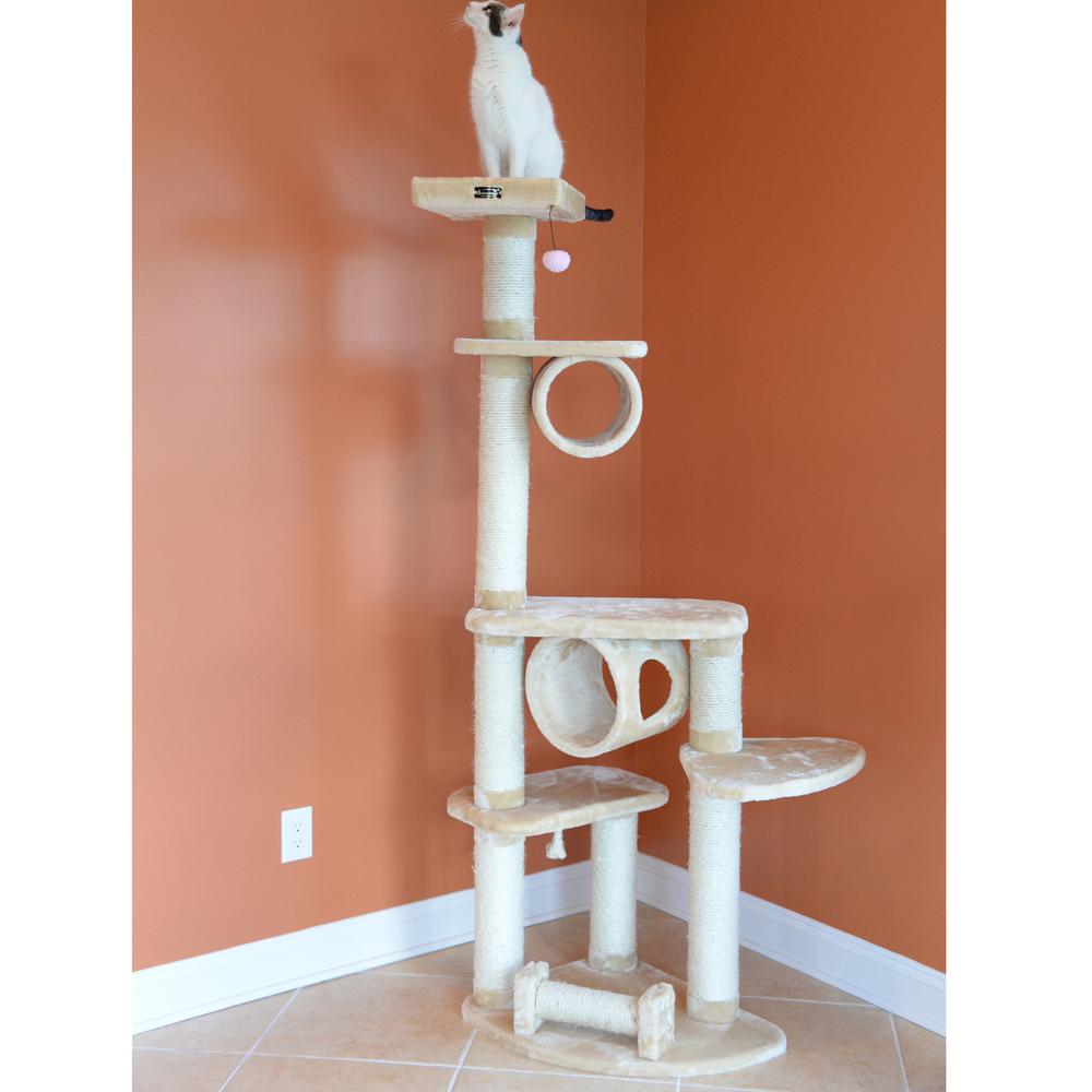 Armarkat 74 " H Press Wood Real Wood Cat Tree With Cured Sisal Posts for Scratching, A7463. Picture 8