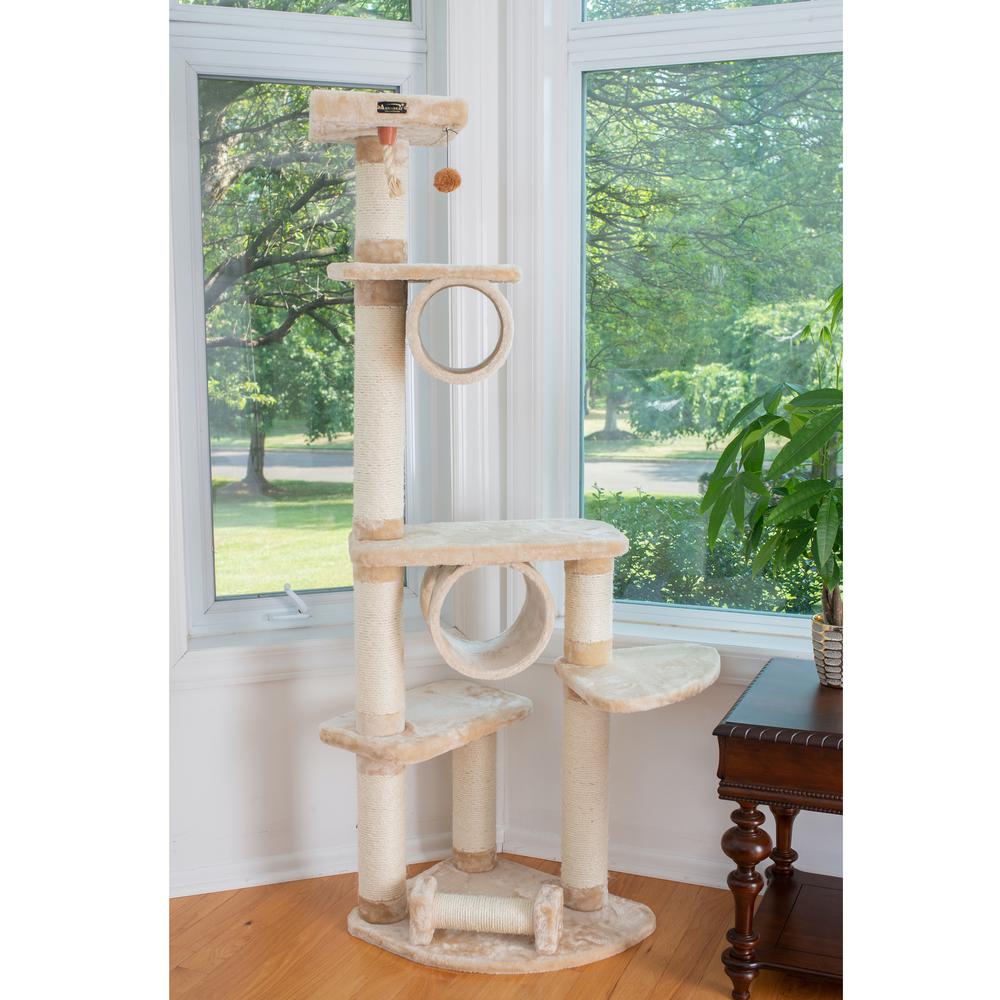 Armarkat 74 " H Press Wood Real Wood Cat Tree With Cured Sisal Posts for Scratching, A7463. Picture 5