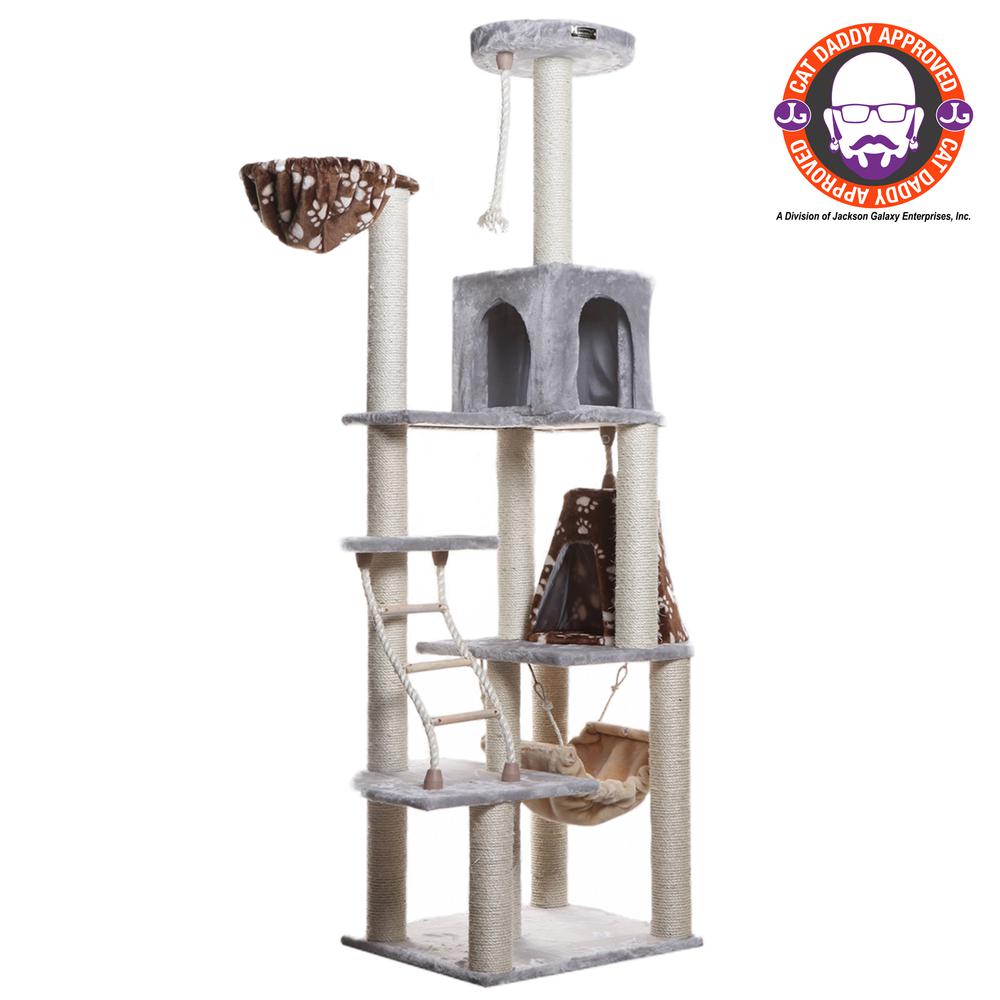 Armarkat Real Wood Cat Climber Play House, A7802 Cat furniture With Playhouse,Lounge Basket. Picture 1