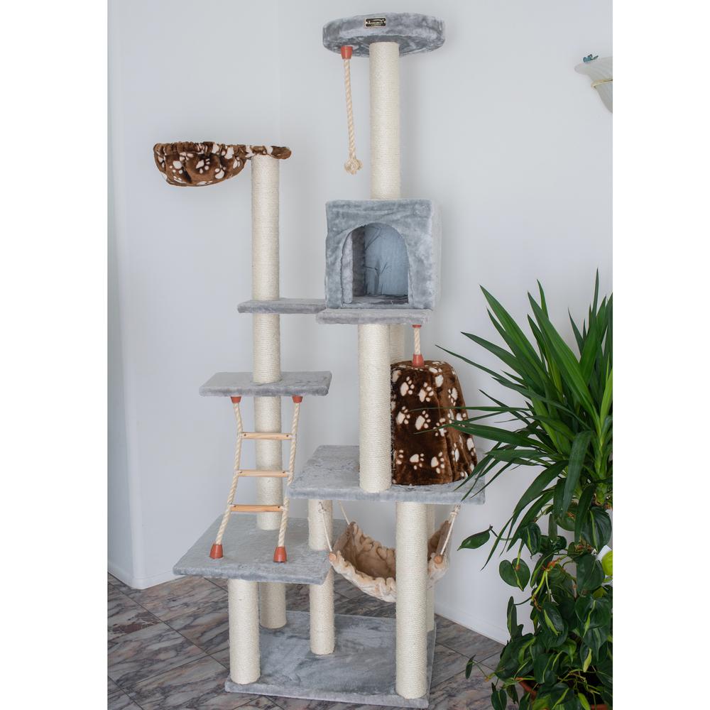 Armarkat Real Wood Cat Climber Play House, A7802 Cat furniture With Playhouse,Lounge Basket. Picture 3