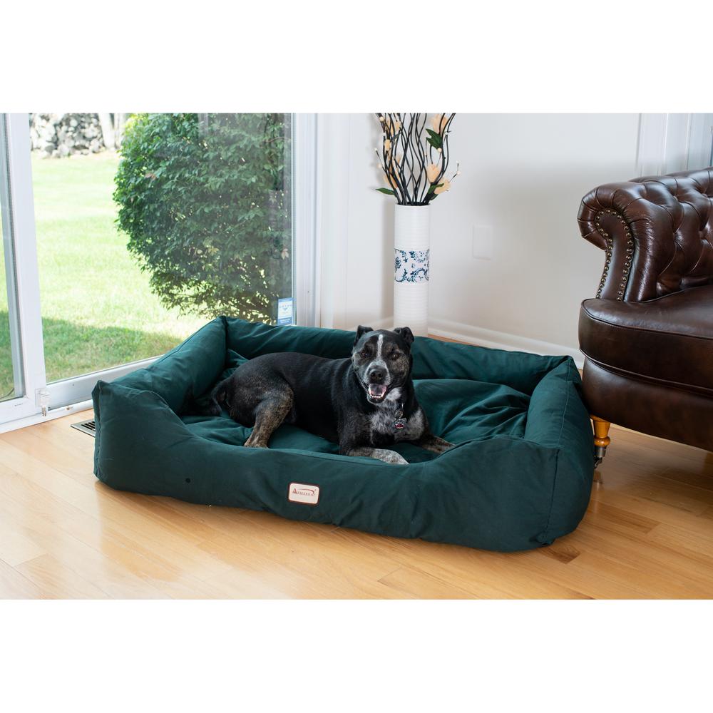 Armarkat Model D01FML-X Extra Large Laurel Green Bolstered Pet Bed. Picture 5