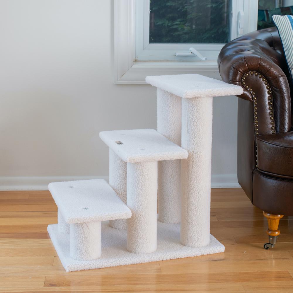 Armarkat 3 Step Real Wood Cat Step Stairs Ramp,  25" Height Dogs Climber And Kitten Steps B3001. Picture 4