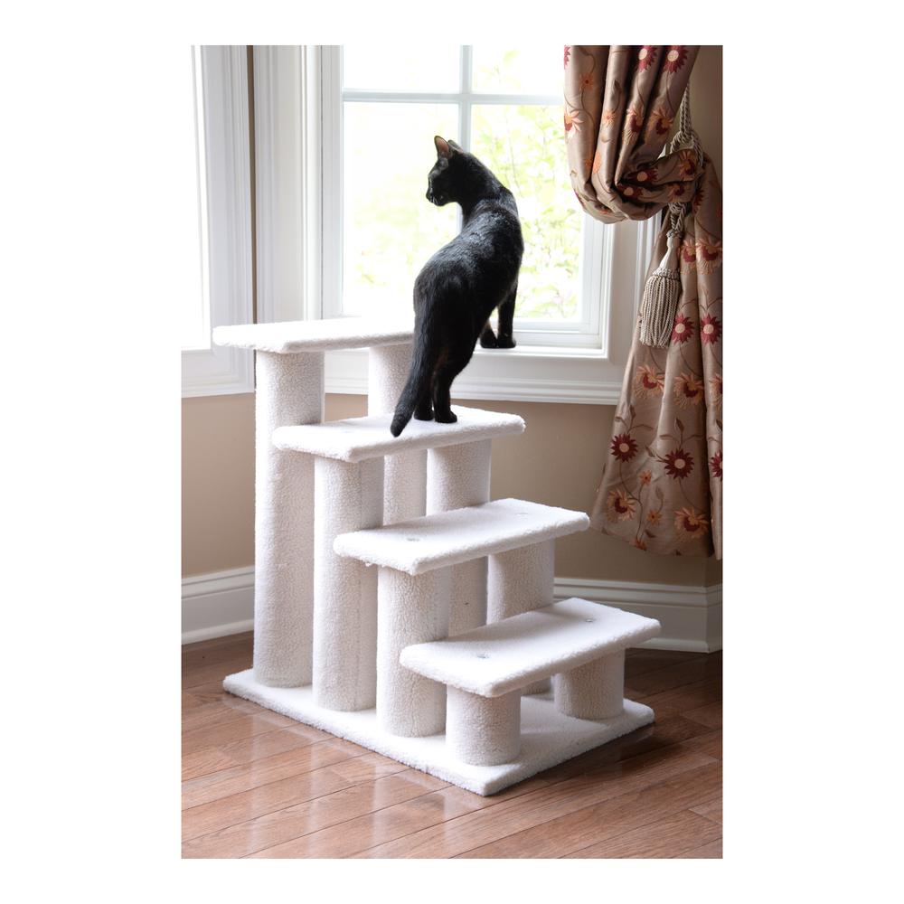 Armarkat 4 Steps Real Wood Ramp For Dogs, Cats, Cat Step Stairs Ramp, 25"(L)x17"(W)x25"(H), B4001. Picture 5
