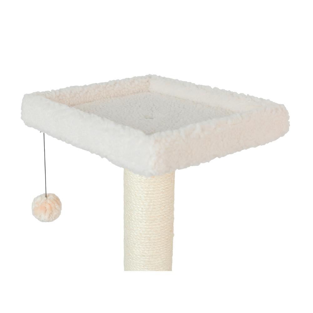 Armarkat Ivory 57" High Real Wood Cat Tree, Fleece Covered Cat Climber, B5701. Picture 9