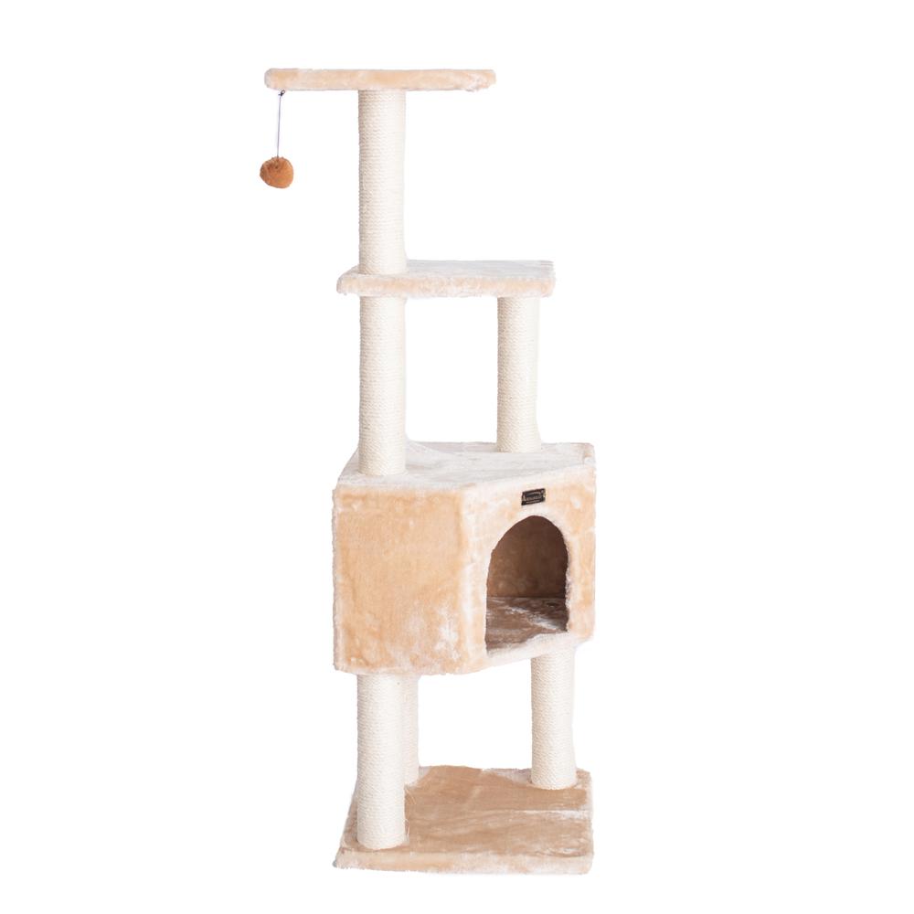 Armarkat 3 Levels Real Wood Cat Tower for Kittens Play 48 Height Beige A4801. Picture 9