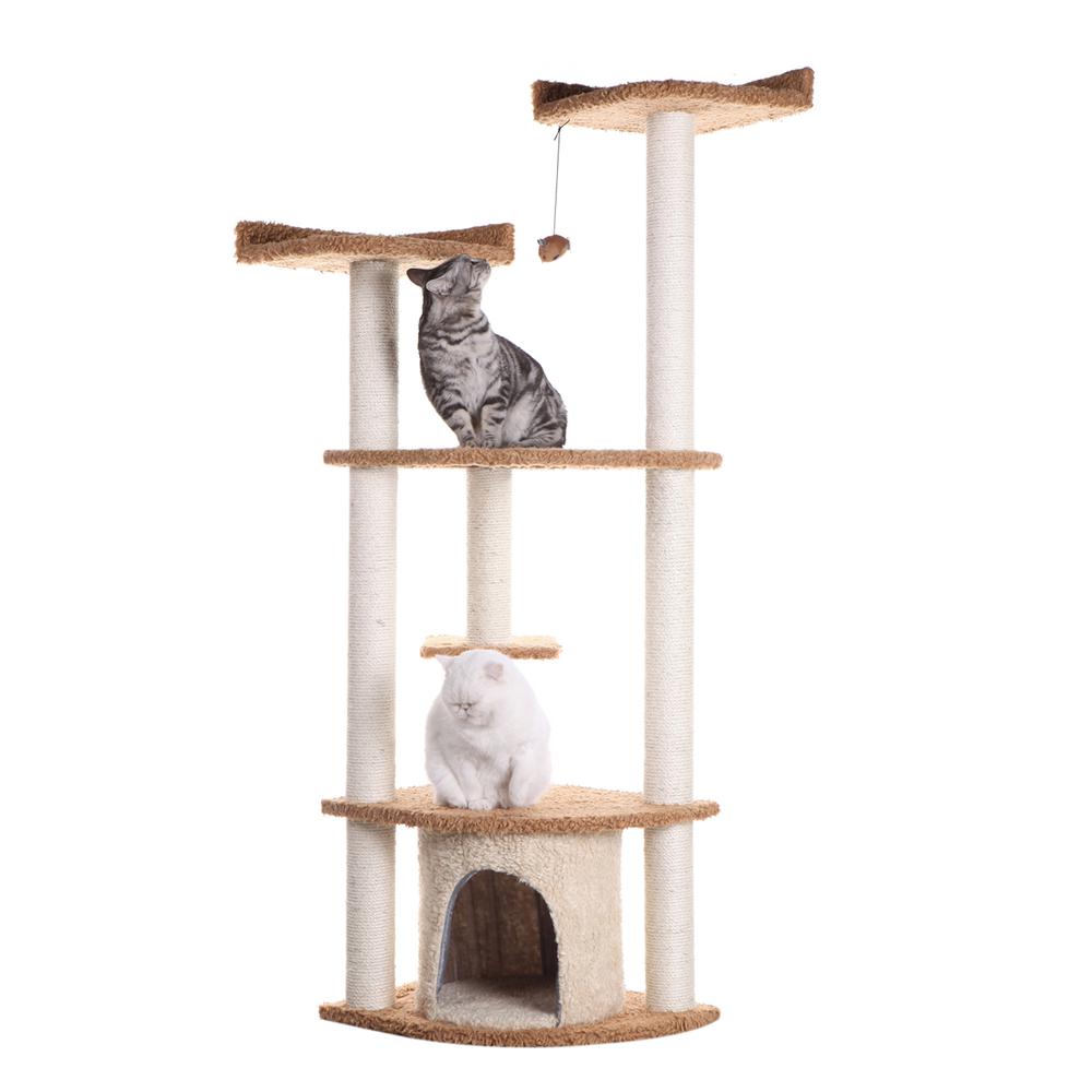 Armarkat Ultra Thick Faux Fur Real Wood Cat Scratching Furniture For Cats Play Chocolate A6402. Picture 10
