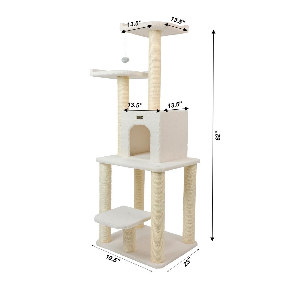 Armarkat B6203 Classic Real Wood Cat Tree, Jackson Galaxy Approved, Five Levels With Condo and Two Perches. Picture 8