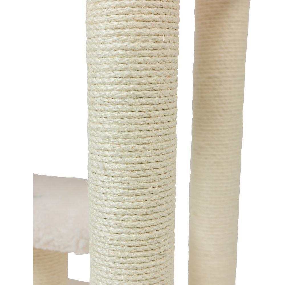 Armarkat B7801 Classic Real Wood Cat Tree In Ivory, Jackson Galaxy Approved, Six Levels With Playhouse and Rope SwIng. Picture 11